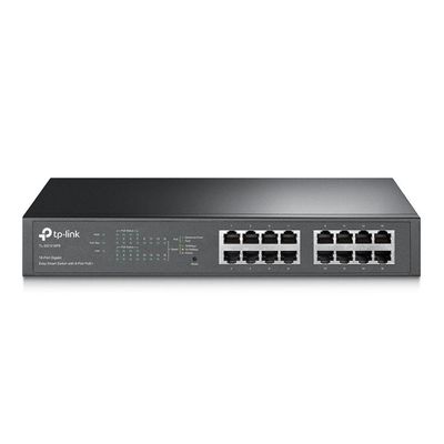 Switch Gigabit Easy Smart 10-100-1000 C- 16 Portas (sendo 8 Poe) Tl-sg1016pe Smb