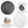 Kit 04 Assentos Redondo Banqueta Cadeira Estofados Poltronas H02 Corino Branco 35 cm - Lyam Decor