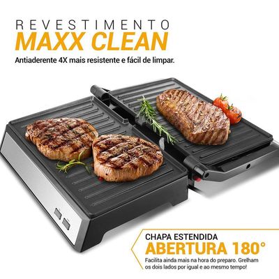 Grill Philco 2 Em 1 PGR32 Chapa Com Abertura 180° 110V