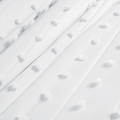 Kit Cobre Leito Colcha Alexa Pompom Queen Dupla Face Micropercal 3 Peças - Branco