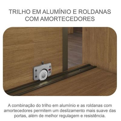 Guarda Roupa Solteiro Toledo Com Nicho E Gaveteiro Suiça Cumaru 25 Fendi - Novo Horizonte