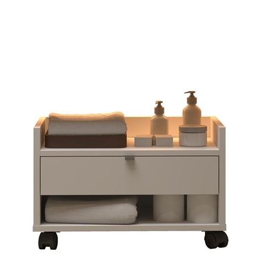 Gabinete Para Banheiro Prisma - Mdp Gaveta E Nicho Off White - J3 Móveis Off White