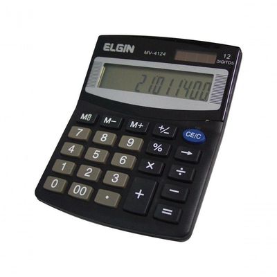 Calculadora De Mesa 12 Digitos Mv-4124 Preta