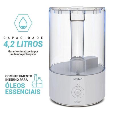 Umidificador 3 em 1 Philco 4,2L Óleos essenciais PUD04A Bivolt