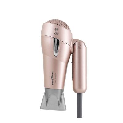 Kit Britânia Travel Rose Gold Secador e Prancha Bivolt