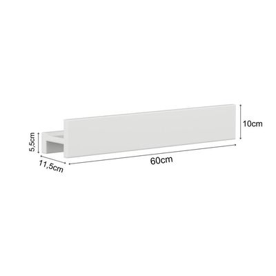 Porta Shampoo Linear 60cm Branco