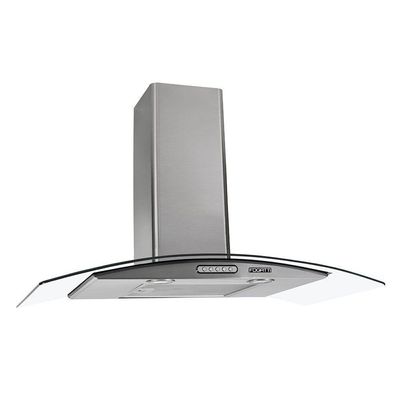 Coifa De Parede 90cm Vidro Curvo Duto Slim Fogatti Inox 110V