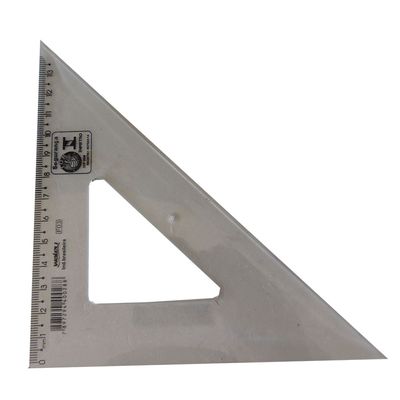 Régua esquadro 14 CM 45° graus F03 Waleu