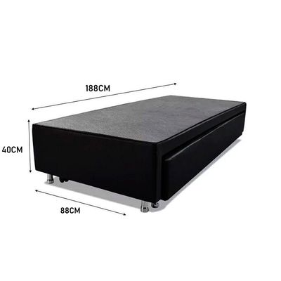 Cama Box Bicama Auxiliar Solteiro Sintético Espuma 8cm 40x88x188 Preto