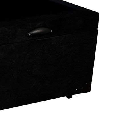 Cama Box Baú Casal Extremo Reforçado Homequeen Suede Preto 41x138x188