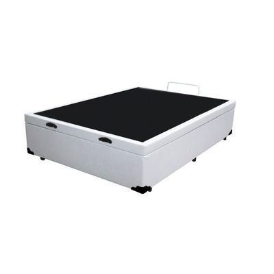 Cama Box Baú Casal Extremo Reforçado Homequeen Sintético Branco 41x138x188