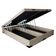 Cama Box Baú Blindado Queen Bipartido Homequeen Suede Bege 41x158x198