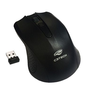 Mouse Wireless C3tech, M-w20bk, 1000dpi - Preto