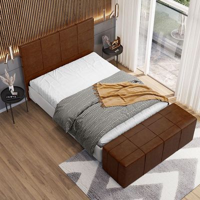 Cabeceira Cama Box Queen 160 cm Roma W01 Couríssimo Marrom - Lyam