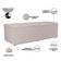 Kit Cabeceira Cama Box Casal 140cm e Calçadeira Recamier Baú Dália W01 Linho Cru - Lyam Decor