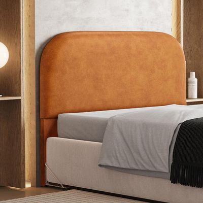 Cabeceira Cama Box Queen 160cm Orgânica Lanna W01 Couríssimo Canela - Lyam Decor