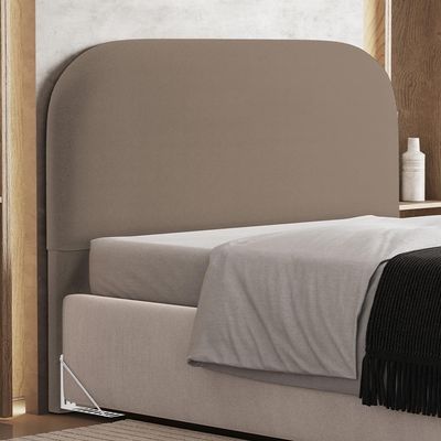 Cabeceira Cama Box King 195cm Orgânica Lanna W01 Bouclê Bege - Lyam Decor