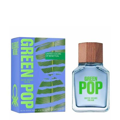 Benetton United Colors Green Pop Him Eau De Toilette - Perfume Masculino 100ml