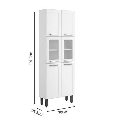 Armário Paneleiro De Aço 6 Portas Branco Múltipla Bertolini Branco