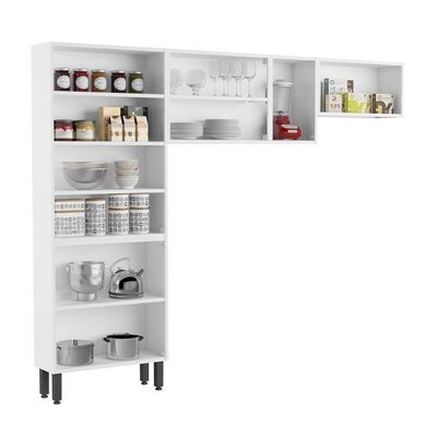 Cozinha Completa Compacta Aço Branco Múltipla Bertolini Branco