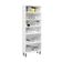 Armário Paneleiro De Aço 6 Portas 2 Vidros Preto Bertolini Branco/preto