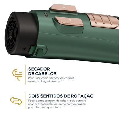 Escova Rotativa Britânia 2 em 1 1300W Bivolt BERE01 Bivolt