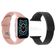 Kit 1 Smartwatch W46 S Rosa + 1 Pulseira Extra Preto