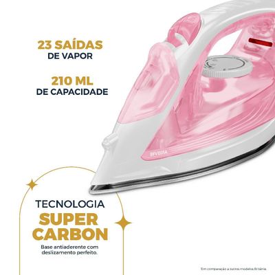 Ferro de Passar a Vapor Britânia Rosa Vapor Extra BFVE01A 127V