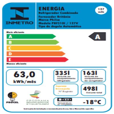 Geladeira Side By Side 498L Inverse Plus Philco PRF510I 127V