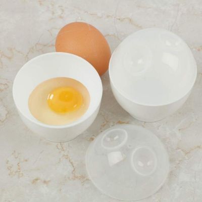 Kit Com 2 Formas Para Cozinhar Ovos No Micro-ondas Pote Omelete A Vapor