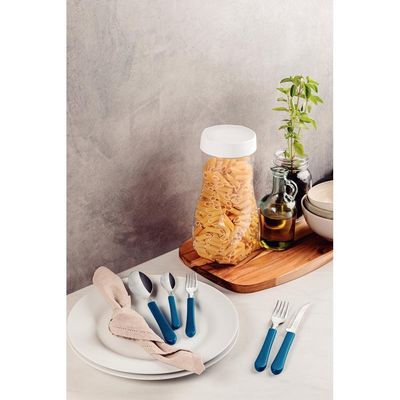 Faqueiro Talheres Leme Inox 40 Peças Tramontina Azul