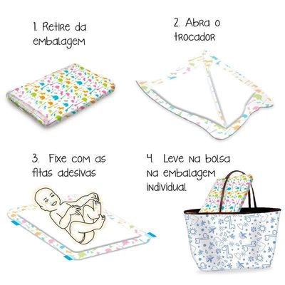 Kit Trocador Descartável Absorvente 4 Pacotes 40 Unidades