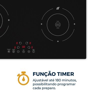 Cooktop 4 Bocas de Indução Britânia BCTE40A 220V