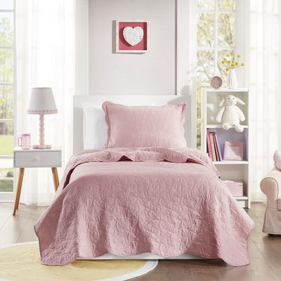 Colcha Solteiro 2 peças Studio Mix Poliéster Corttex Rose