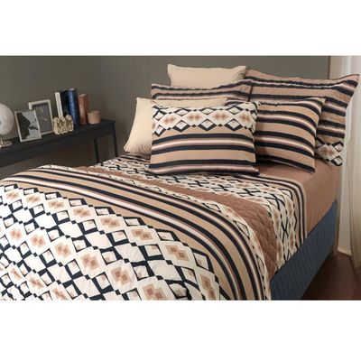 Jogo de Cama Duplo Queen 4 peças 140 Fios 250x240cm Akira 2 Realce Premium - Sultan