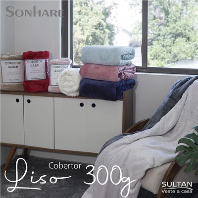 Cobertor Super Soft 300gr Casal 180x220cm Off-White Sonhare