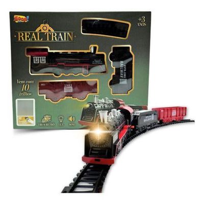 Trem Elétrico Real Train C/ Luz e Som ZP01286 - Zoop Toys
