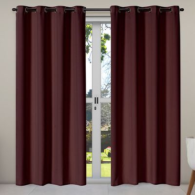Cortina Isa Varão Tecido Oxford 2,80m x 2,30m p/ Porta Balcão - Tabaco