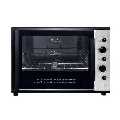Forno Elétrico Bancada Fogatti SMART60S Com Espeto Giratório Preto 110V
