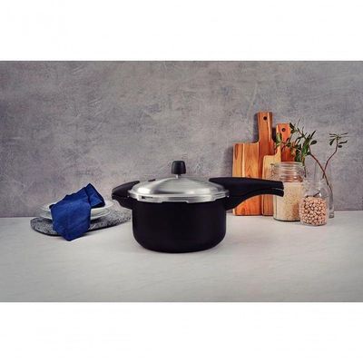 Panela De Pressão Tramontina Vancouver Effrect Alumínio Com Revestimento Antiaderente Preto 24cm 6 Litros