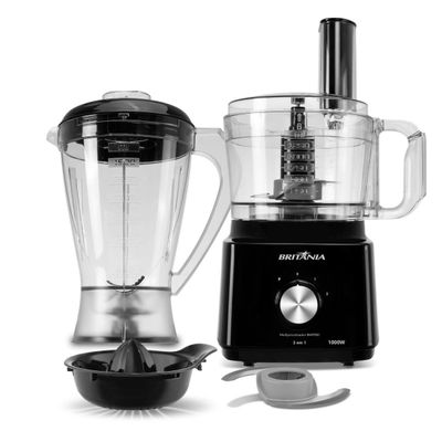 Multiprocessador Britânia 1000W 3 em 1 Lâminas Inox BMP900C 127V