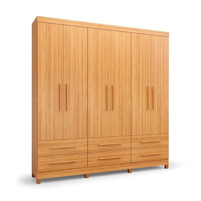 Guarda-Roupa Casal Majestic 6 Portas 6 Gavetas Freijó