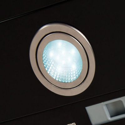 Coifa De Parede 70cm Vidro Curvo Duto Slim Fogatti Black 220V