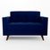 Sofá 2 Lugares Vitrola Suede Azul 123 cm