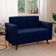 Sofá 2 Lugares Vitrola Suede Azul 123 cm