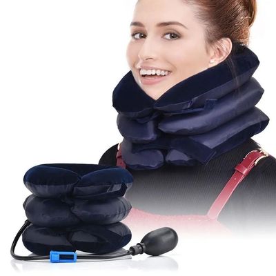 Suporte Pescoco Colar Cervical Almofada Inflavel Viagem Travesseiro Protetor Alivio Ortopedico Dor
