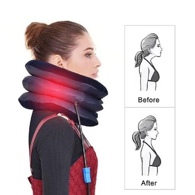 Suporte Pescoco Colar Cervical Almofada Inflavel Viagem Travesseiro Protetor Alivio Ortopedico Dor