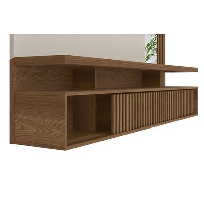 Painel Quarto P- Tv Até 60 Pol Maragogi C- 2 Porta E 2 Prateleiras 182x154cm Nature-off White - Linea Brasil