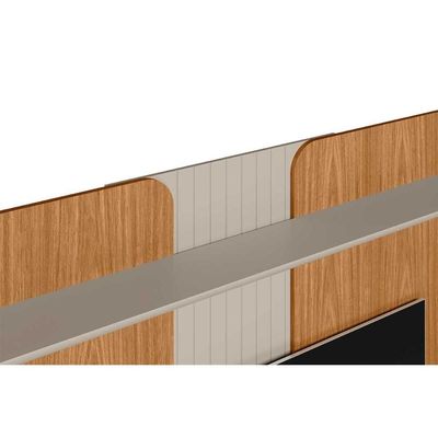 Painel Quarto P- Tv Até 65 Pol Friburgo C- 1 Porta E 1 Prateleira 160x136cm Nature-off White - Linea Brasil