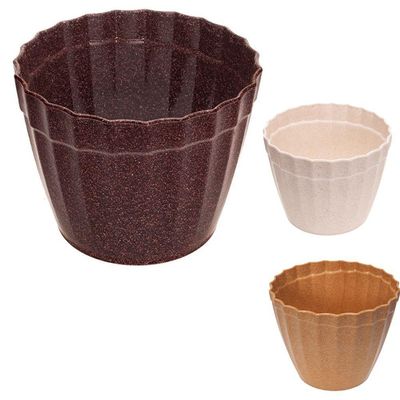 Vaso Plissado M Em Material Sustentável - Evo - Cerejeira